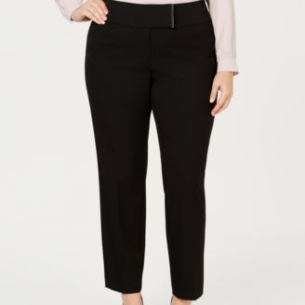Alfani Skinny Leg Pants Black Wide Waist Band